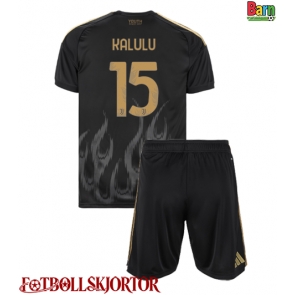 Juventus Pierre Kalulu #15 Tredje Kläder Barn 2026-27 Kortärmad (+ Korta byxor)